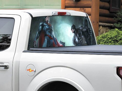 Batman vs Superman Achterruitsticker voor Pickup Truck SUV