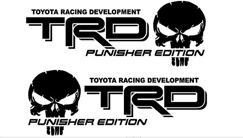 TRD Punisher Edition Zijvinylsticker voor Toyota Tacoma