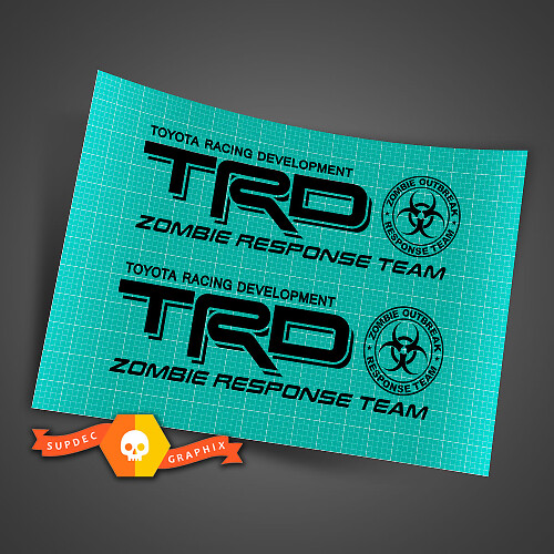 TRD-stijl Zombie Response Team cabine stickers set voor Toyota trucks