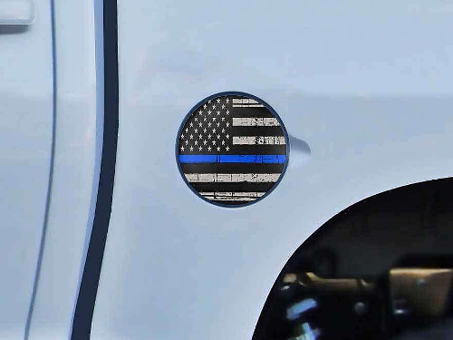 USA-vlag Blue Line brandstofdop vinylsticker voor Toyota Tundra 2014-16