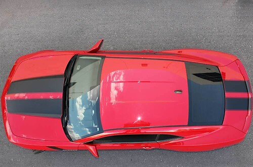 Twin Rally Pinstripe Kit — Vinylsticker (motorkap, kofferdeksel) voor Chevrolet Camaro 2010-2013