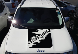 Jeep Renegade Cherokee Trailhawk TrailHawk Splash grafische vinyl sticker kap