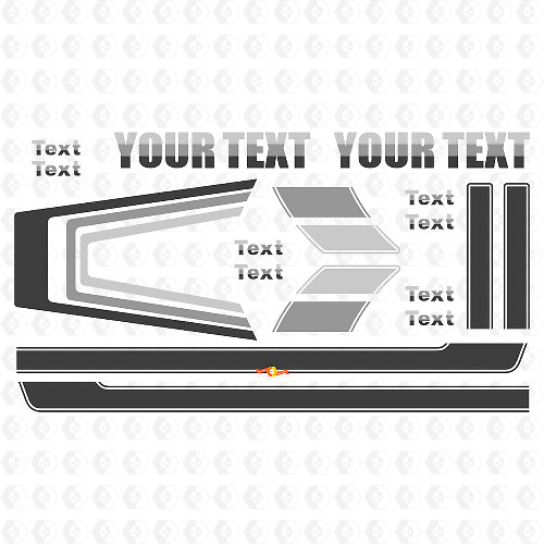 Custom Vintage Stijl Motorkap- en Zijstrepen Decal Kit voor Jeep CJ5 CJ7 1976-1984
