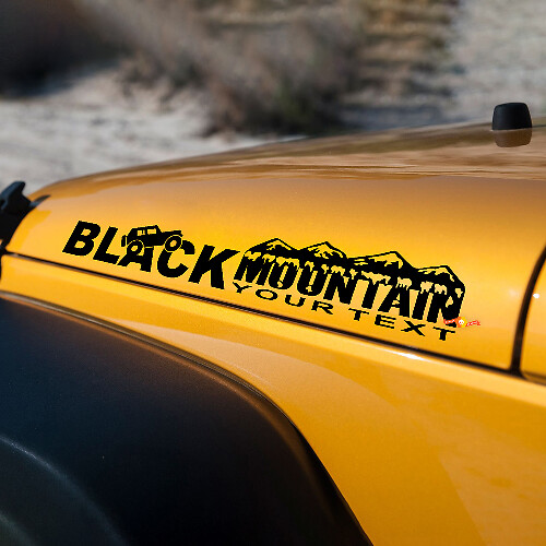 Black Mountain Hood Side Graphic Decals Stickers voor Jeep Rubicon Wrangler