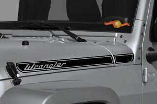 Wrangler retro motorkap stickerset voor Jeep Wrangler JK (2007-2018)