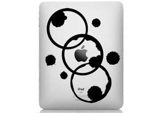 Koffie ringen iPad sticker sticker
