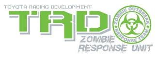 Toyota Racing Development TRD Zombie Response Unit editie 4X4 bedzijde Grafische stickers stickers