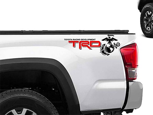 TRD USMC Edition Zijwand Vinyl Decal Sticker voor Toyota Tacoma