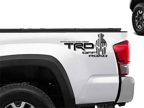 TRD Spartan Helm USA vlag stijl zijstaande vinyl sticker set voor Toyota trucks