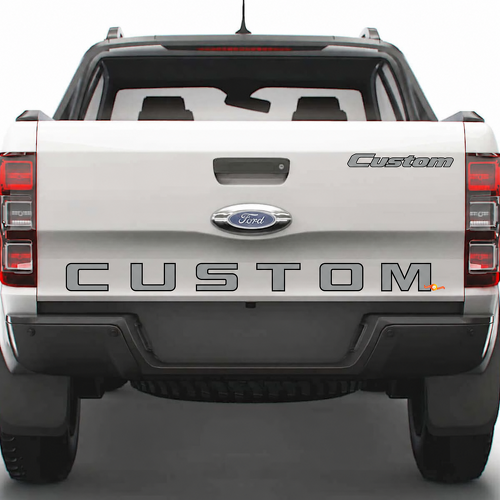 Aangepaste tekst achterklepstickers voor Musclecar Ranger Wildtrak