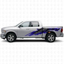 Modderspatstijl Aangepaste Lettering Zij Vinyl Decal Set voor Dodge Ram_2