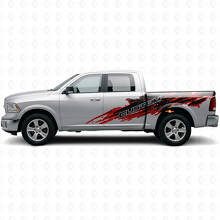 Modderspatstijl Aangepaste Lettering Zij Vinyl Decal Set voor Dodge Ram_4