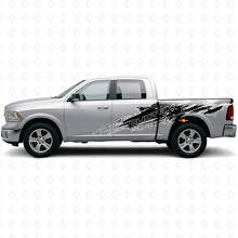 Modderspatstijl Aangepaste Lettering Zij Vinyl Decal Set voor Dodge Ram_5