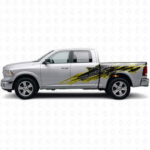 Modderspatstijl Aangepaste Lettering Zij Vinyl Decal Set voor Dodge Ram_6