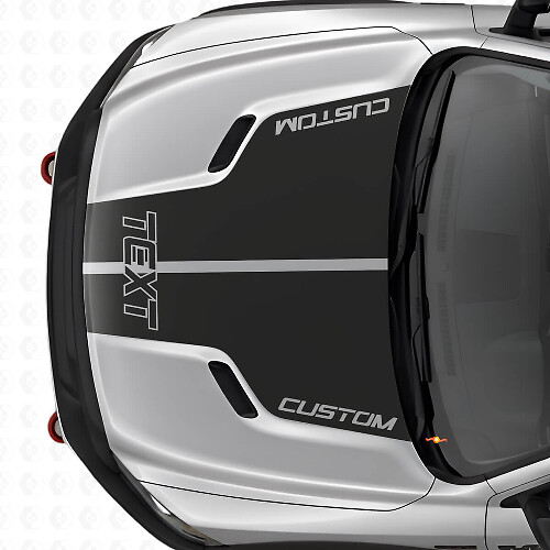 Dubbel Vinylstickerset voor Custom Motorkapstrepen voor Dodge Ram