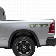 Gepersonaliseerde Lettering Achterzij vinylsticker Set voor Dodge Ram_3