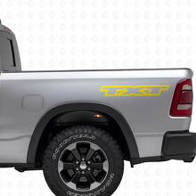 Gepersonaliseerde Lettering Achterzij vinylsticker Set voor Dodge Ram_6