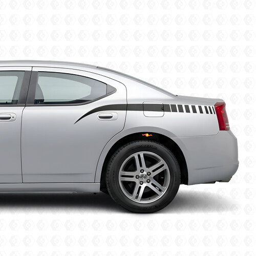 Stinger Stijl Strobokstrepen Zij Vinyl Decal Sticker voor Dodge Charger 2006-2010