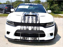 Dodge Challenger of Charger SRT Hellcat Splash Grunge Strepen Kit Hell Cat Vinyl Sticker Decal Grafisch
_4