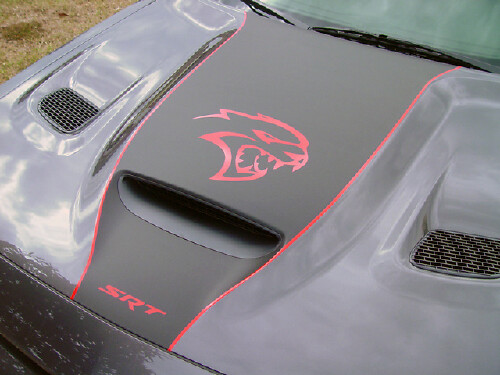 Hellcat-stijl motorkap vinyl decal graphic voor Dodge Challenger
