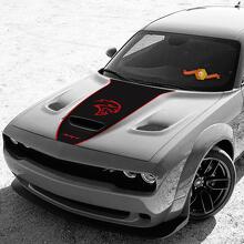 Hellcat-stijl motorkap vinyl decal graphic voor Dodge Challenger_2