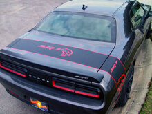 Dodge Challenger Charger SRT Hellcat Stripe Hell Cat Vinyl Sticker Decal Grafisch 2 kleuren
 2