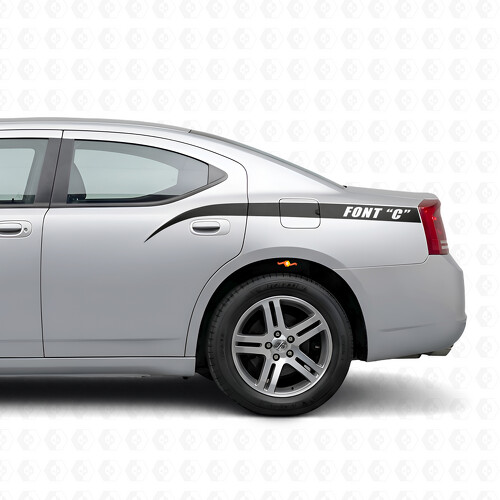 Custom Stinger Stijl Strepen Zij Vinyl Decal Sticker voor Dodge Charger 2006-2010