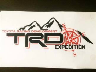 Toyota Racing Development TRD EXPEDITION editie bedzijde met stickers met grafische kompasstickers