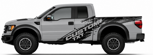 CUSTOM TXT Modderspatten Grafische Zijkant Vinyl Decal Sticker voor Ford F-150