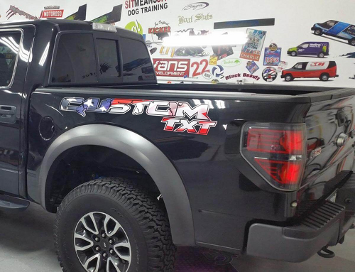 CUSTOM TXT Versleten USA Vlag Nachtkastje Vinyl Decal Kit voor Musclecar Truck