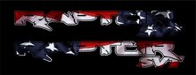 Ford F150 Raptor 2017 USA Vlag AMERIKAANSE VLAG STIJL zijbed grafische sticker sticker 2