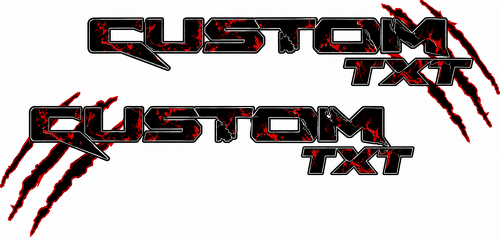 CUSTOM TXT Klauw Krasletters Bedzijde Vinyl Decal Sticker voor Ford F-150 2017