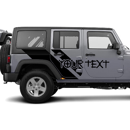 Zijwaartse Swipe Graphics Vinyl Stickers Decals voor Jeep Wrangler