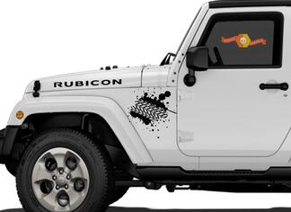 Modder bandensporen Jeep Vinyl Decal Hood Rubicon Renegade Sticker Car Truck Vehicle kit