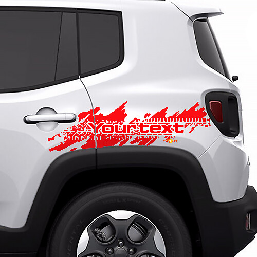 Jeep Renegade Distressed Tire Splash Grafische Kap Raamsticker Sticker Voertuig Vinyl

