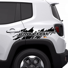 Jeep Renegade Distressed Tire Splash Grafische Kap Raamsticker Sticker Voertuig Vinyl
 3