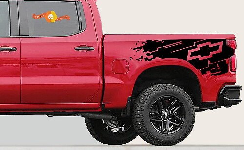 Chevrolet Logo Bed Side Vinyl Decal Kit voor Chevrolet Silverado 2019