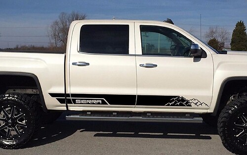 Sticker Sticker Vinyl Side Door Stripe Kit voor GMC Sierra Z71 1500 Koplamp Sport