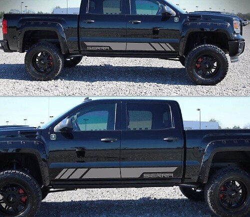 Sierra Zijstreep Vinyl Decal Kit voor GMC Sierra 1500