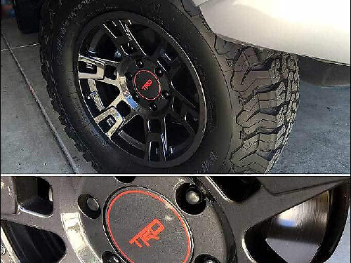 TRD TEQ Skull Logo Wielnaaf Vinyl Stickerset voor Toyota-auto's