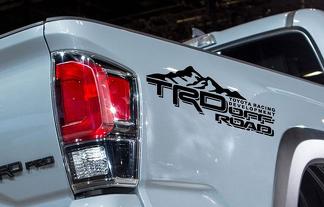 2 TRD Toyota Tacoma Tundra Decals Vinyl Sticker off-road graphics 4x4