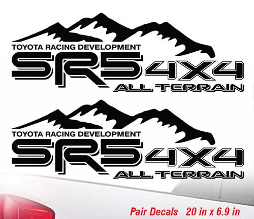 SR5 4x4 Mountain Side Vinyl Sticker voor Toyota Tacoma Tundra