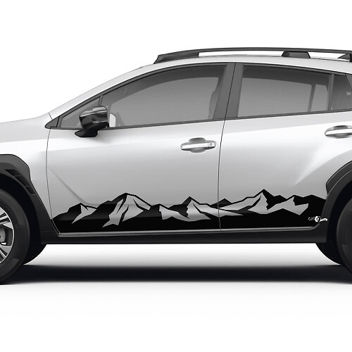 Mountain Style dorpel vinyl decal kit voor Subaru Crosstrek