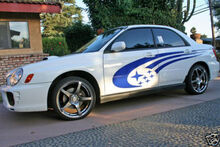 Subaru Impreza STi WRX Legacy Zijpaneel Strepen Vinyl Decals racing stickerset 2