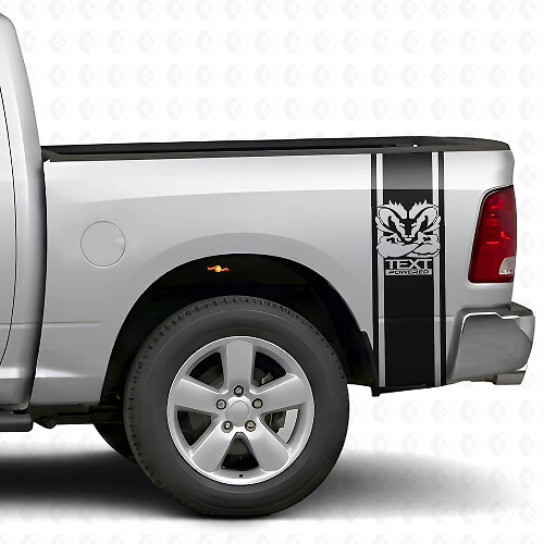Hemi Stijl Achterzijde Aangepaste Strepen Vinyl Decal Kit voor Dodge Ram
