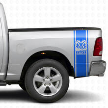 Hemi Stijl Achterzijde Aangepaste Strepen Vinyl Decal Kit voor Dodge Ram_2