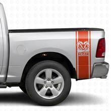 Hemi Stijl Achterzijde Aangepaste Strepen Vinyl Decal Kit voor Dodge Ram_4