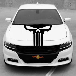 Dodge Charger Hood Blackout Punisher Skull-sticker Streep 2015-2020