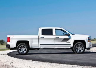 Strepen pick-up pick-up truck taps toelopende vinyl sticker kap grafische bestelwagen