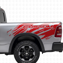 Splash Grunge Stijl Bedside Vinyl Decal Kit voor Dodge Ram_4